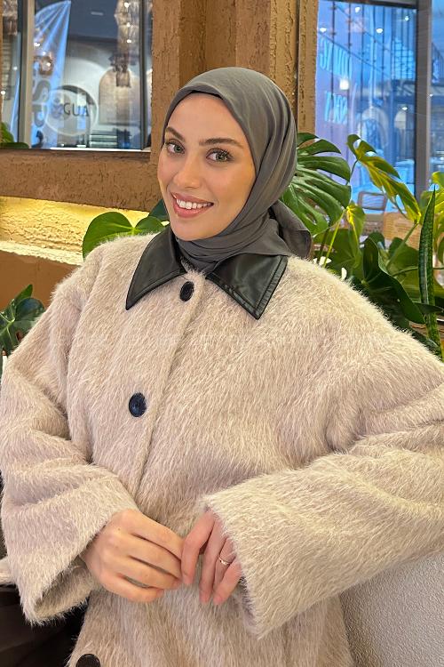 Lamelif Comfort Pamuk Eşarp Antrasit