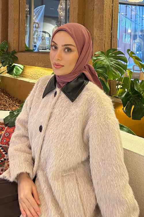 Lamelif Comfort Pamuk Eşarp Gül Kurusu