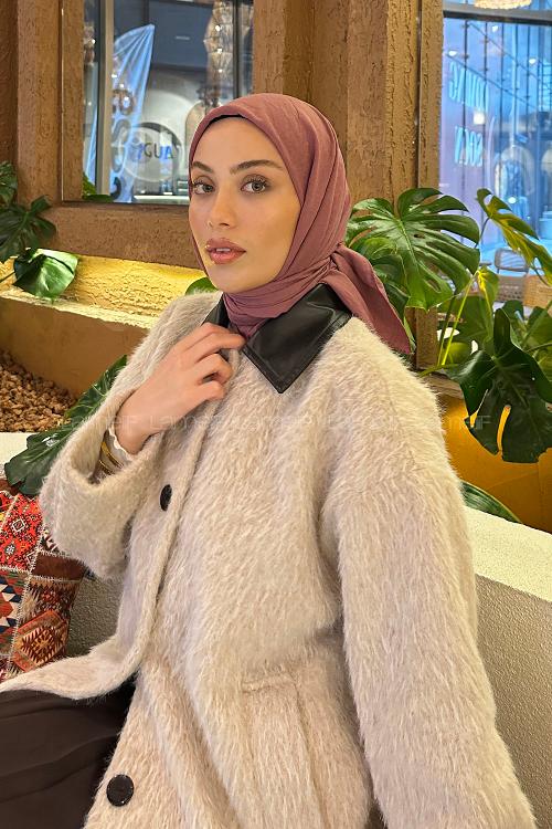 Lamelif Comfort Pamuk Eşarp Gül Kurusu