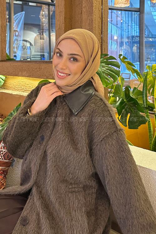 Lamelif Comfort Pamuk Eşarp Sütlü Kahve