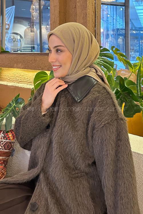 Lamelif Comfort Pamuk Eşarp Toprak