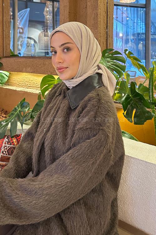 Lamelif Comfort Pamuk Eşarp Vizon