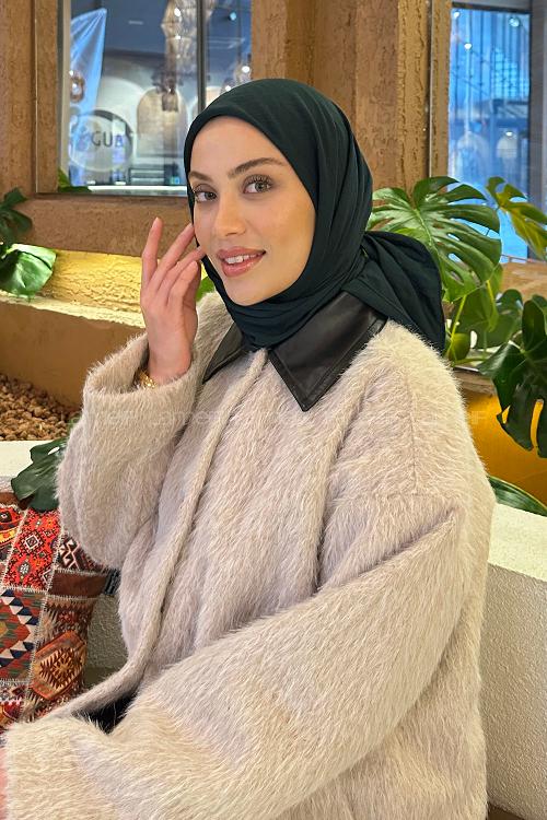 Lamelif Comfort Pamuk Eşarp Zümrüt Yeşili