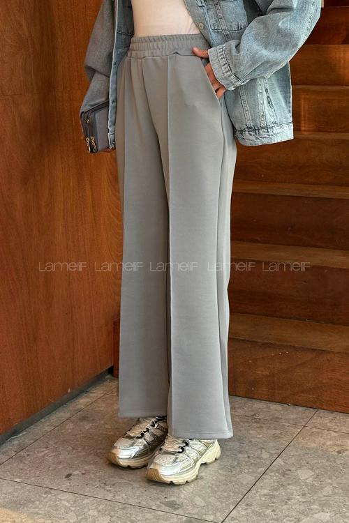 Lamelif Çımalı Scuba Pantolon Gri