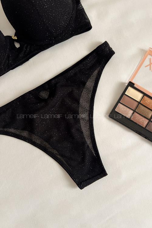 Lamelif Şhine Taşlı Destekli Takım