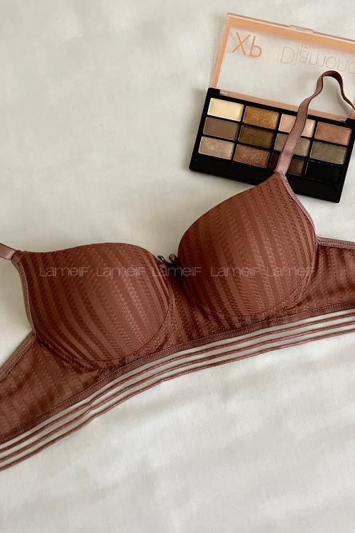 Mink Cotton Fabric Without Underwire Support Bralet