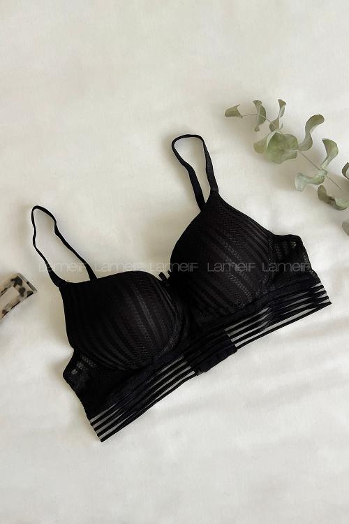 Lamelif Detaylı Push Up Sütyen