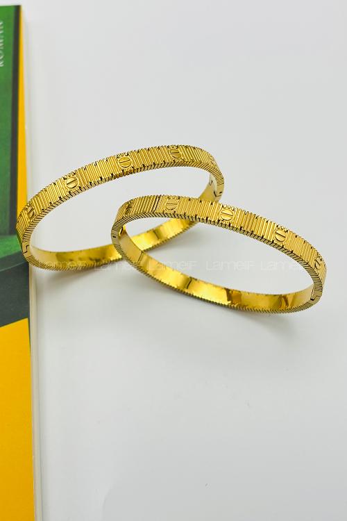 Lamelif Gold Cartier Bileklik Çelik Paslanmaz