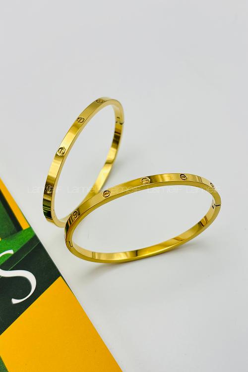 Gold-1 Belted Gold Straight Wristband