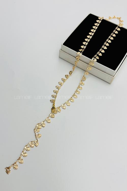 Gold-1 Silver Straight Necklace