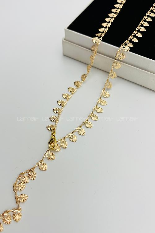 Gold-1 Silver Straight Necklace