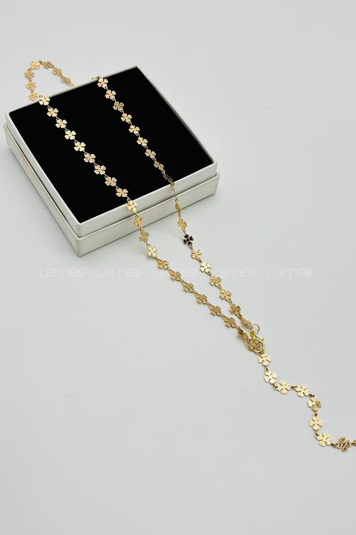 Gold Silver Straight Necklace