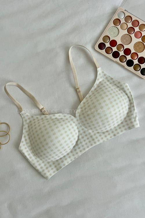 Lamelif İhracat Kare Desen Hafif Destekli Sütyen