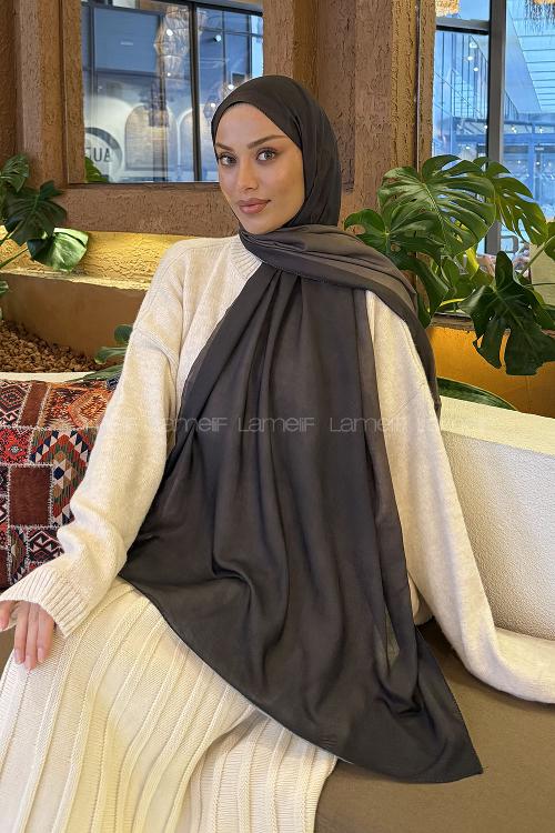 Lamelif Bulut Desen Müslin Şal Asker Yeşili