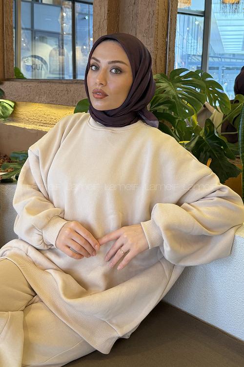 Lamelif Bulut Desen Soft Eşarp Koyu Bordo