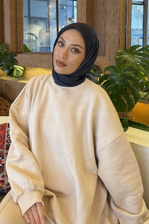 Lamelif Bulut Desen Soft Eşarp Siyah