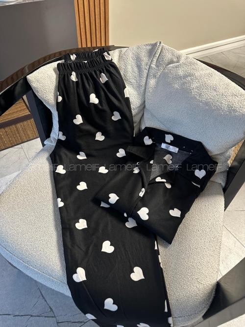 Black Crew Neck Long Arm Without Accessories Combed Fabric Regular Trousers Comfortable Suit