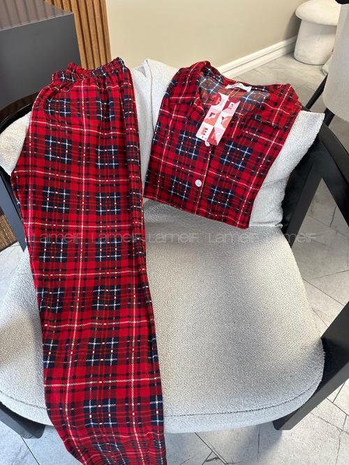 Lamelif Ekose Desen Pijama Takımı