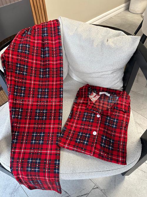 Lamelif Ekose Desen Pijama Takımı