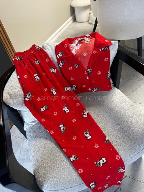 Lamelif Penguenli Pijama Takımı