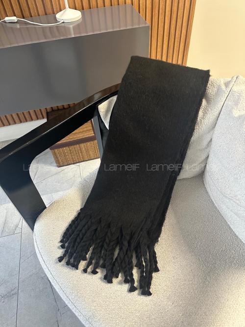 Lamelif Kadın Örgü Püsküllü Atkı Şal