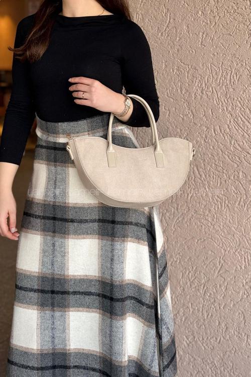 Lamelif Fora Süet Model Kadın Çapraz Çantası