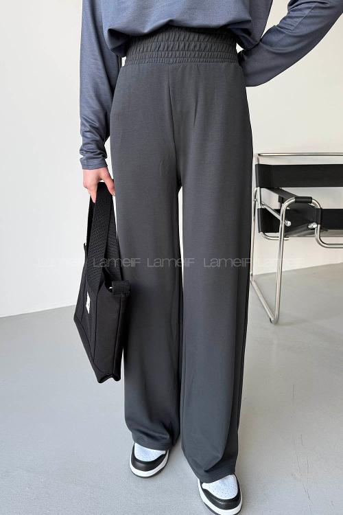 Lamelif Oysho Yüksek Bel Lastikli Eşofman Altı Antrasit