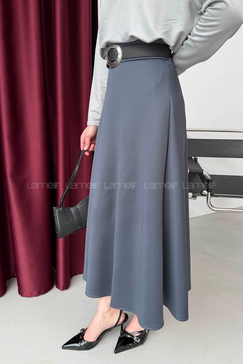 Lamelif Scuba Çan Etek Antrasit