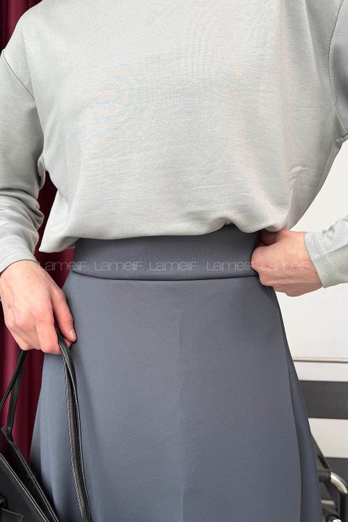 Lamelif Scuba Çan Etek Antrasit