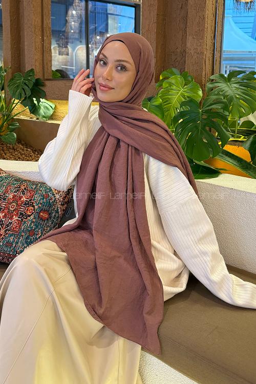 Lamelif Comfort Pamuk Şal Koyu Gül