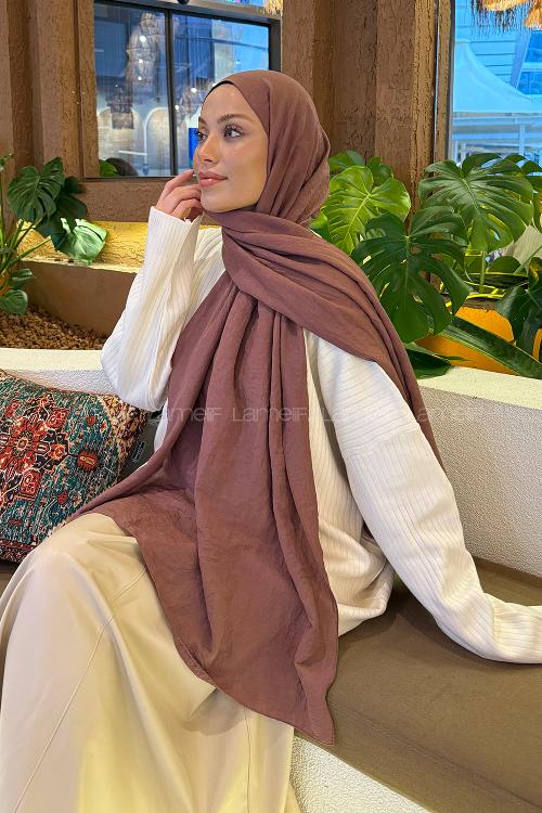 Lamelif Comfort Pamuk Şal Koyu Gül