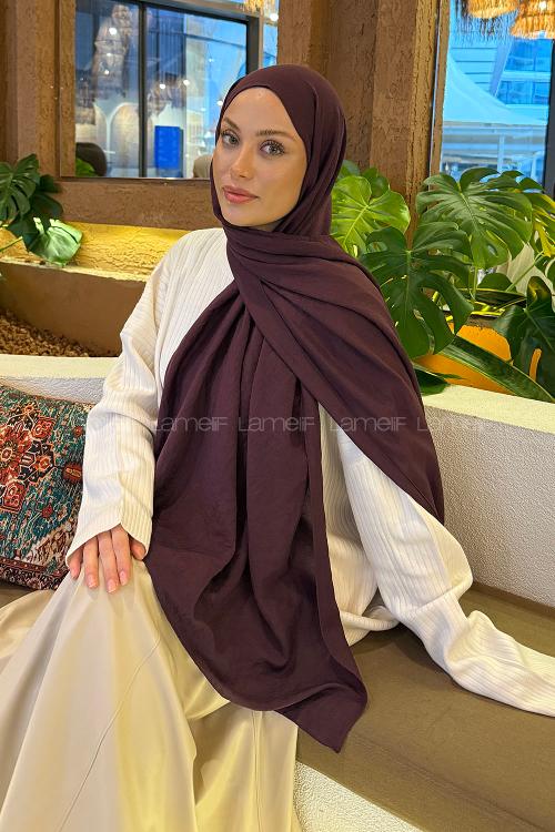 Lamelif Comfort Pamuk Şal Mürdüm