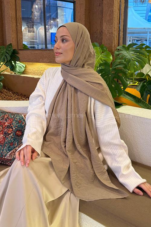 Lamelif Comfort Pamuk Şal Vizon