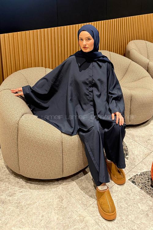 Lamelif Panço-Pantolon Takım Lacivert