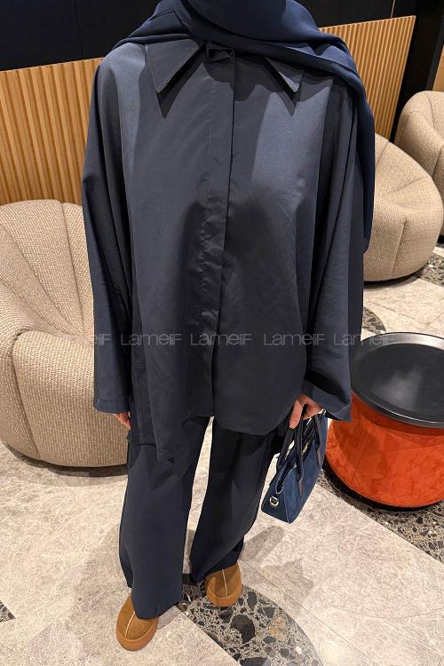 Lamelif Panço-Pantolon Takım Lacivert