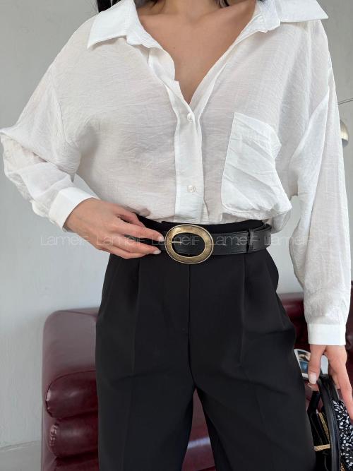 Lamelif Oval Tokalı  Suni Deri Kadın Kemer – Vintage Seri