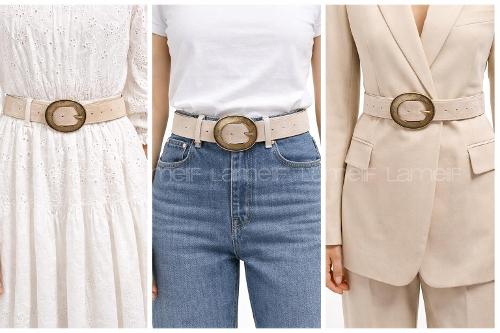 Lamelif Oval Tokalı  Suni Deri Kadın Kemer – Vintage Seri