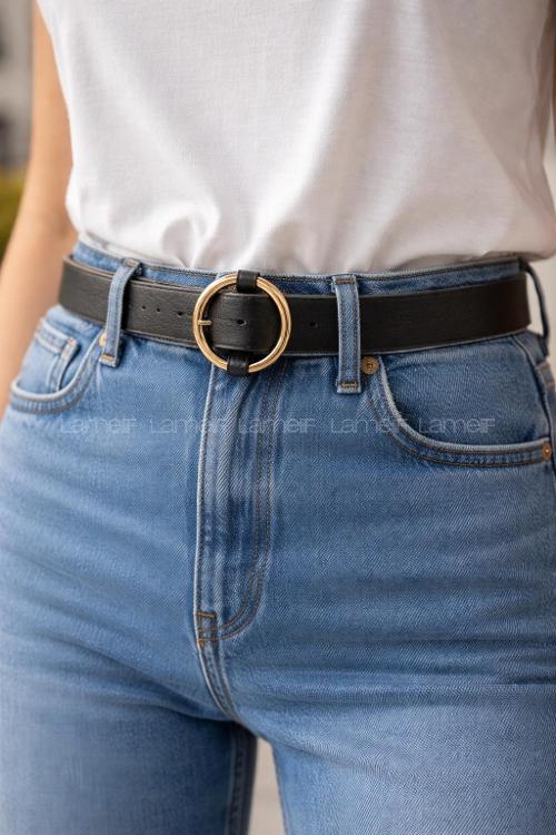 Lamelif Halka Tokalı Kadın Kemer Gold