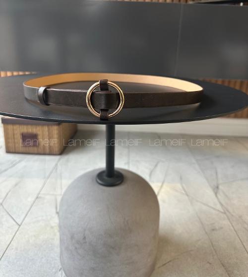 Lamelif Halka Tokalı Kadın Kemer Gold