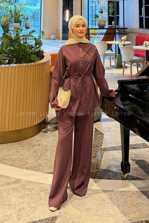 Lamelif Tensel İkili Takım Eflatun