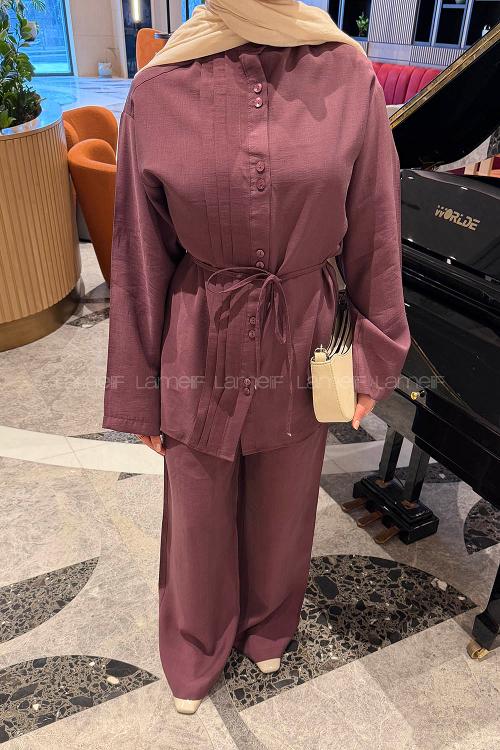 Lamelif Tensel İkili Takım Eflatun