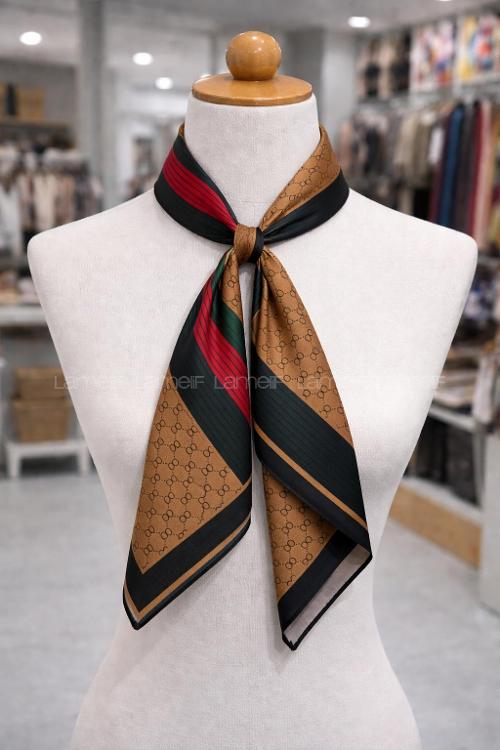 Lamelif Kadın  Monogram   Form Desen Fular