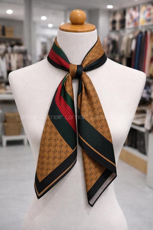 Lamelif Kadın  Monogram   Form Desen Fular