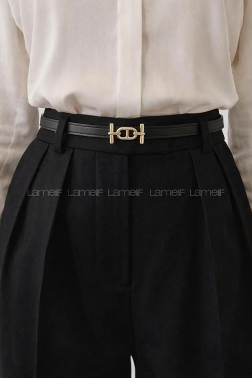 Lamelif Gold Tokalı İnce Kadın Kemer,Pantolon Kemeri ,Gömlek Kemeri Çeket Kemeri