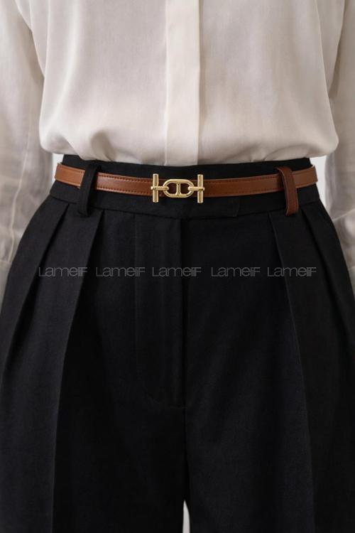 Lamelif Gold Tokalı İnce Kadın Kemer,Pantolon Kemeri ,Gömlek Kemeri Çeket Kemeri