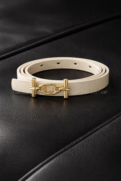 Lamelif Gold Tokalı İnce Kadın Kemer,Pantolon Kemeri ,Gömlek Kemeri Çeket Kemeri