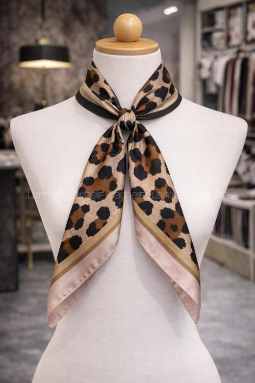 Lamelif Kadın   Leopar   Form Desen Fular