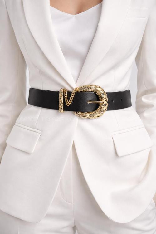 Lamelif Kadın Aurelia Gold Tokalı Kemer