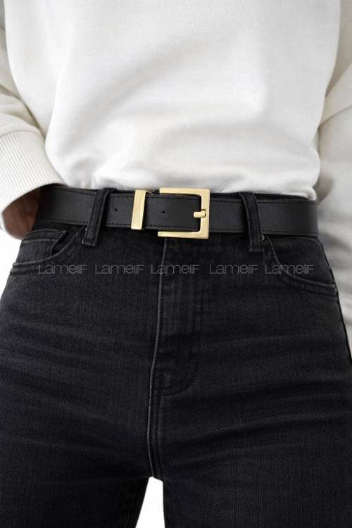 Lamelif Kare Gold  Tokalı Kadın Kemeri