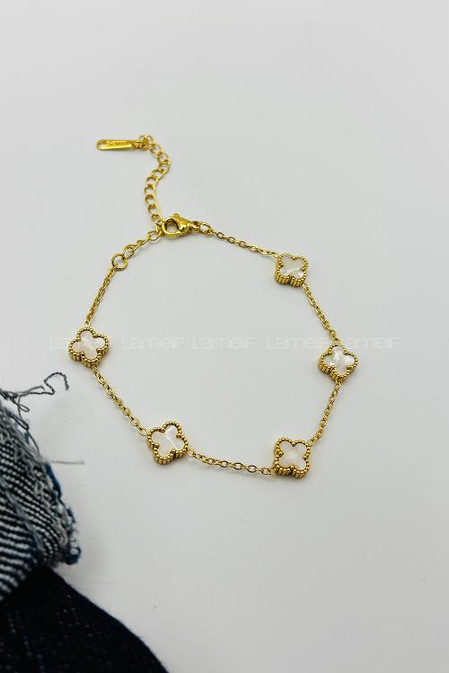 Gold Buckle Gold Straight Wristband